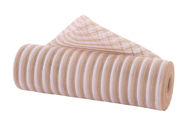 10.25"X10YD FINE WEAVE JUTE/FIBER MESH NATURAL/WHITE