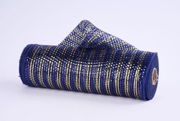10.25"X10YD WIDE FOIL MESH NAVY BLUE/GOLD