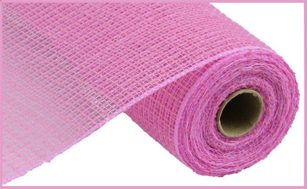 10.25"X10YD FAUX JUTE/PP CHECK PINK