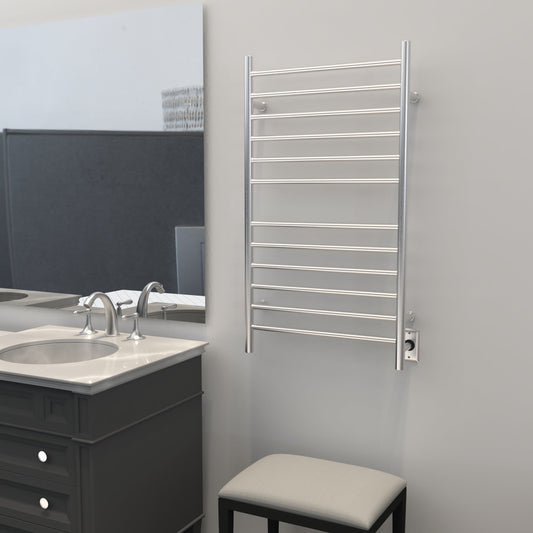 Radiant Large Hardwired + Plug-in Combo Straight 12 Bar Towel Warmer