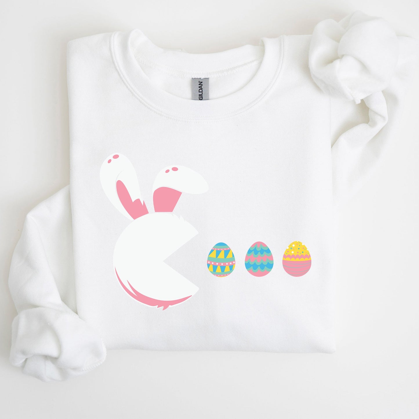 Retro Game Easter Bunny, Eggs Sweatshirt