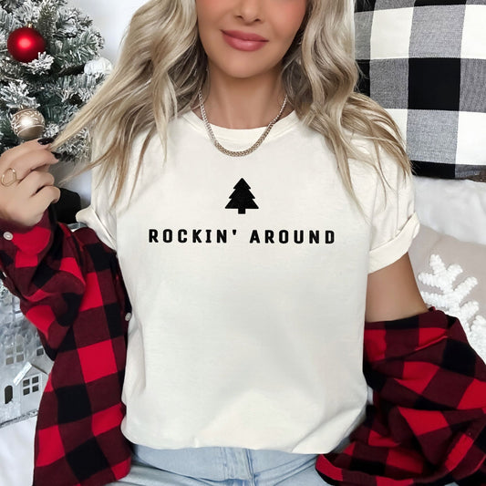 Rocking Around The Christmas Tree, Minimalist, Retro Super Soft Tees