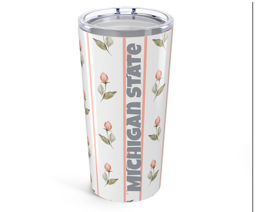 Customizable: Floral Rose Tumbler 20oz | Insulated Drinkware, Perfect for Gifts, Spring Celebrations, Travel Mugs, Coffee Lovers, Eco-Friendly Design