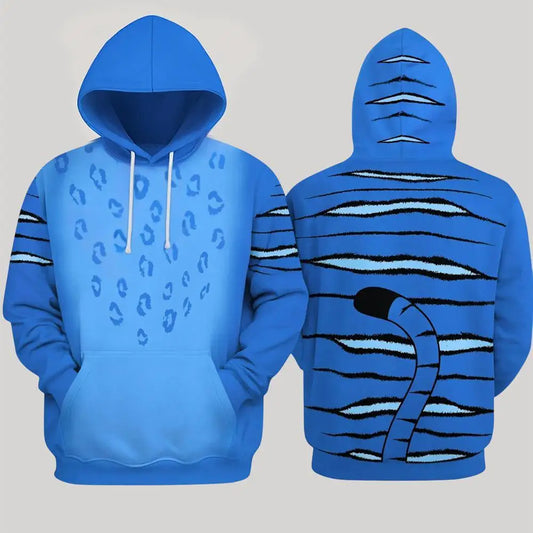 Hot Selling Kpop Demon Hunter Print Hoodie Autumn And Winter Trend Casual Pullover Men's Halloween Role Play Costume Gift