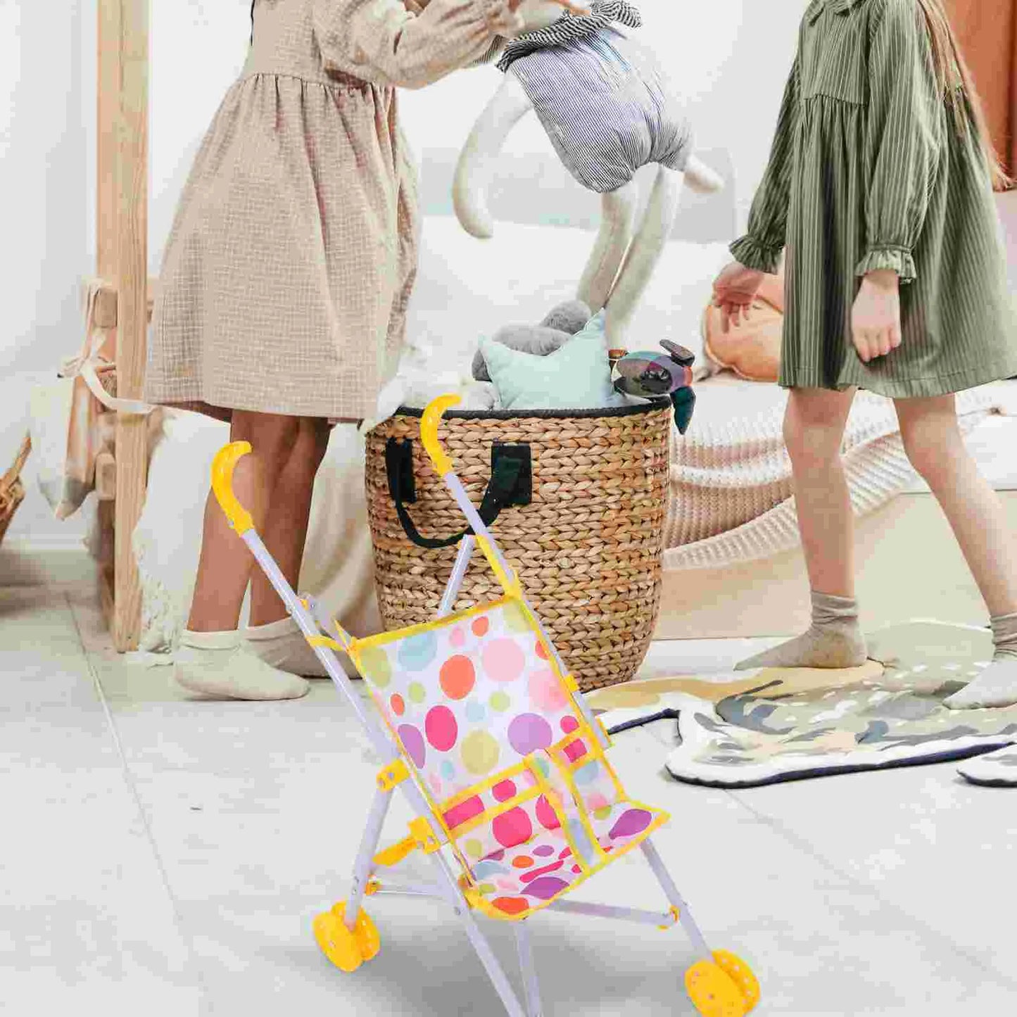 Stroller Mini Toys for Girls Kids Strollers Dolls Baby Accessories 3 Year Old