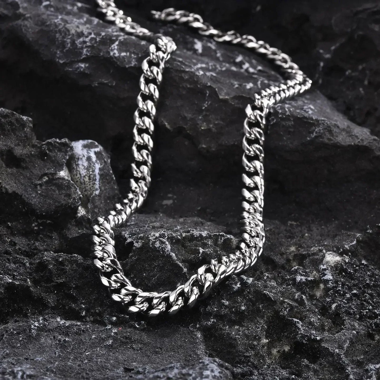 VNOX Cuban Chain Necklace - Stainless Steel 5/6/8mm - Unisex Waterproo