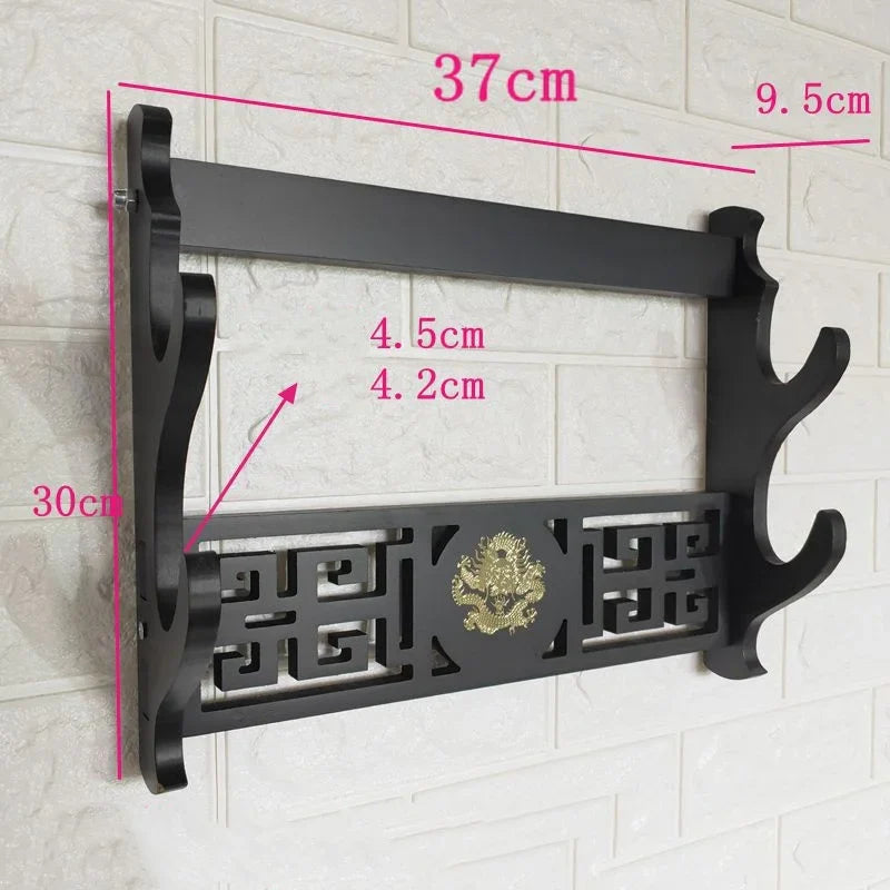 Wall Katana Support Sword Holder Wooden Wall Mount Multi-layer Stand Umbrella Rapier Shelf Display Support Weapon Bracket Holder