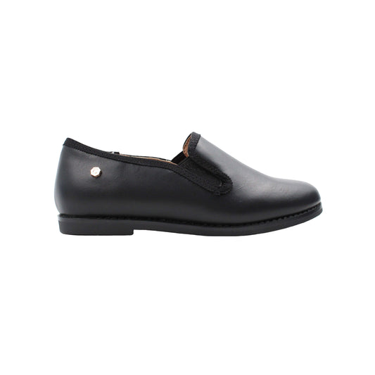 Black leather dress shoe