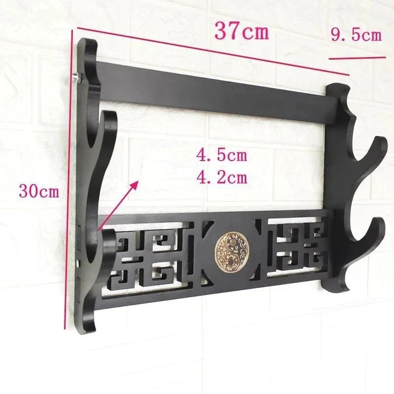 Wall Katana Support Sword Holder Wooden Wall Mount Multi-layer Stand Umbrella Rapier Shelf Display Support Weapon Bracket Holder