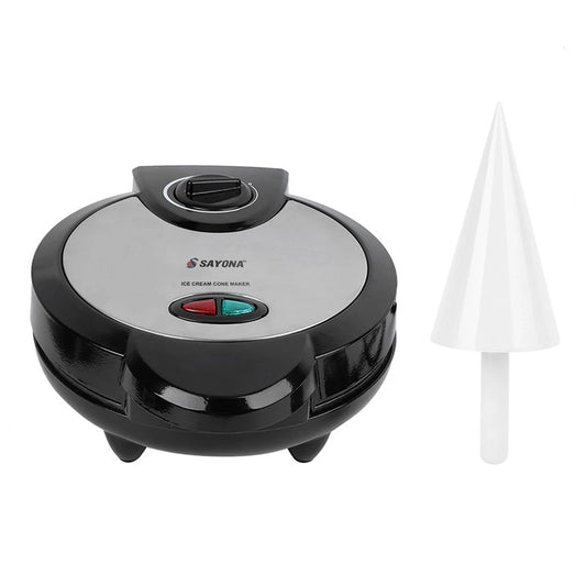 1200W Electric Ice Cream Cone Maker with Roller Waffle Cone and Bowl Maker Nonstick Waffle Baking Iron Machine Stainless Steel