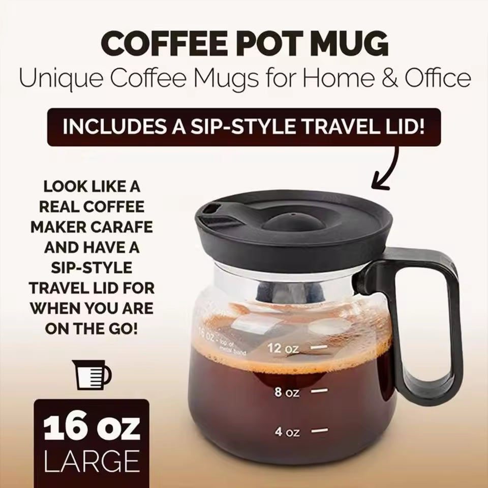 16oz Coffee Pot Style Mug