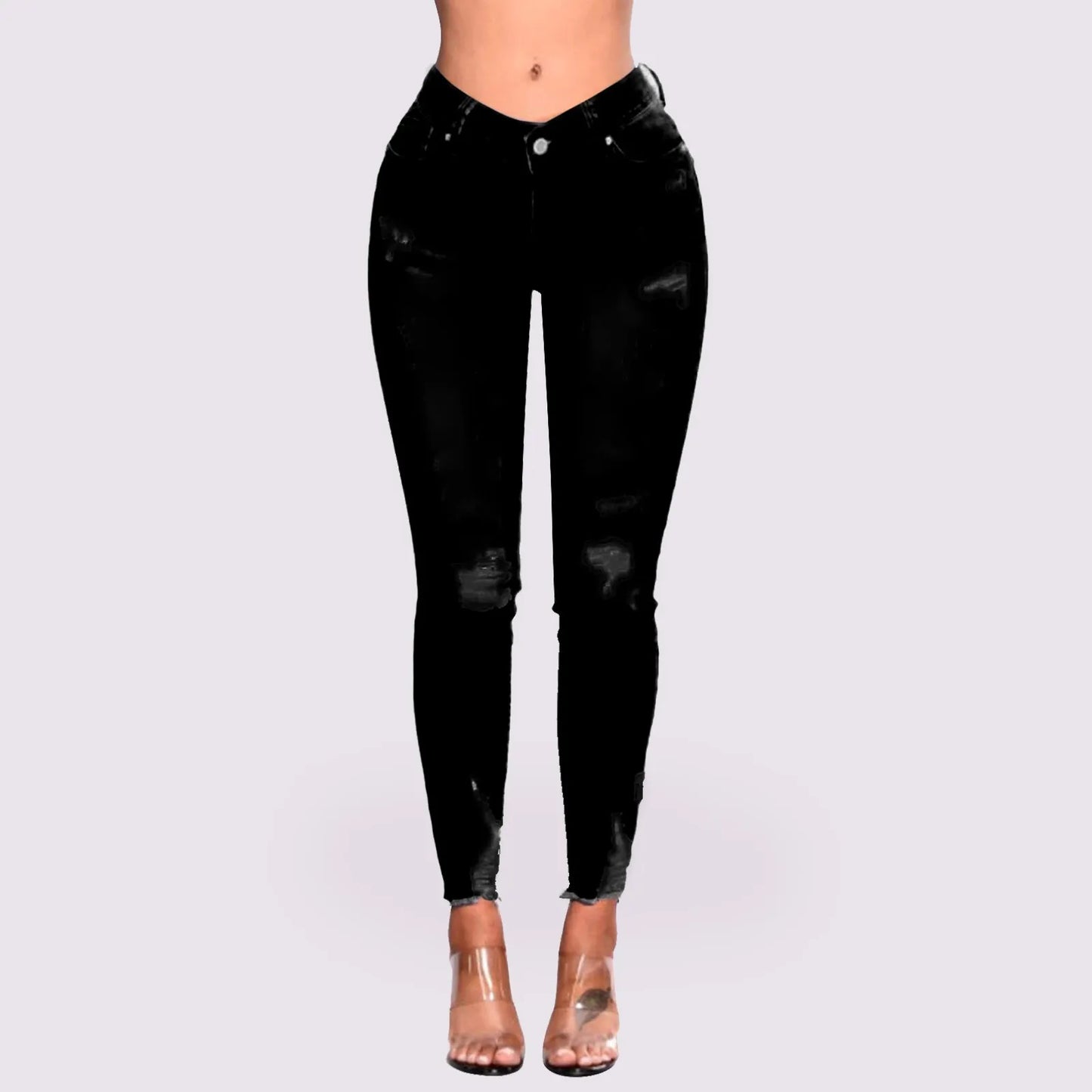 Women's Skinny Ripped Jeans - Slim Denim Pants Women's Jeans