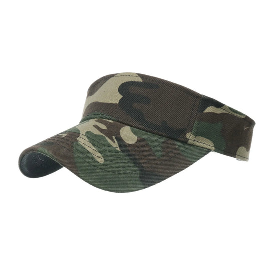 Camouflage Breathable Sun Hats Women Adjustable Visor UV Protection Tennis Running Sunscreen Hat