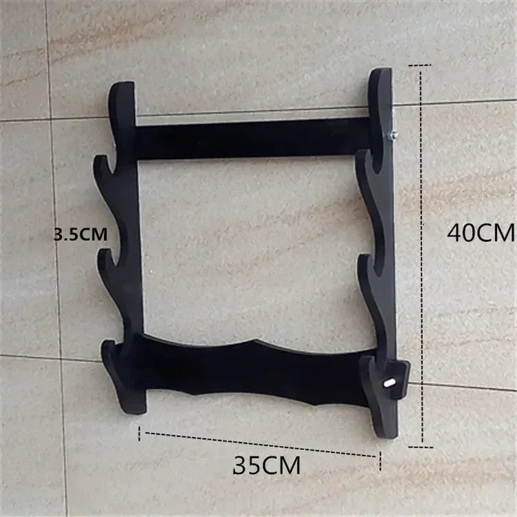 Wall Katana Support Sword Holder Wooden Wall Mount Multi-layer Stand Umbrella Rapier Shelf Display Support Weapon Bracket Holder
