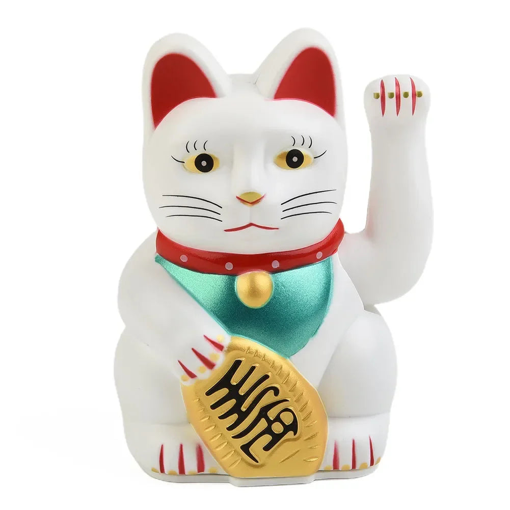 Solar Powered Automatic Waving Cat Beckoning Fortune Cat Lucky Cat For Office Decor Car Ornament Birthday Gift Home Decoration