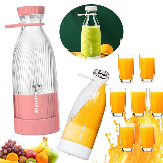500ml Portable Wireless Blender 6 Blades Electric Fruit Juicer Machine | Kitchen Accessories | Kitchen + Metal