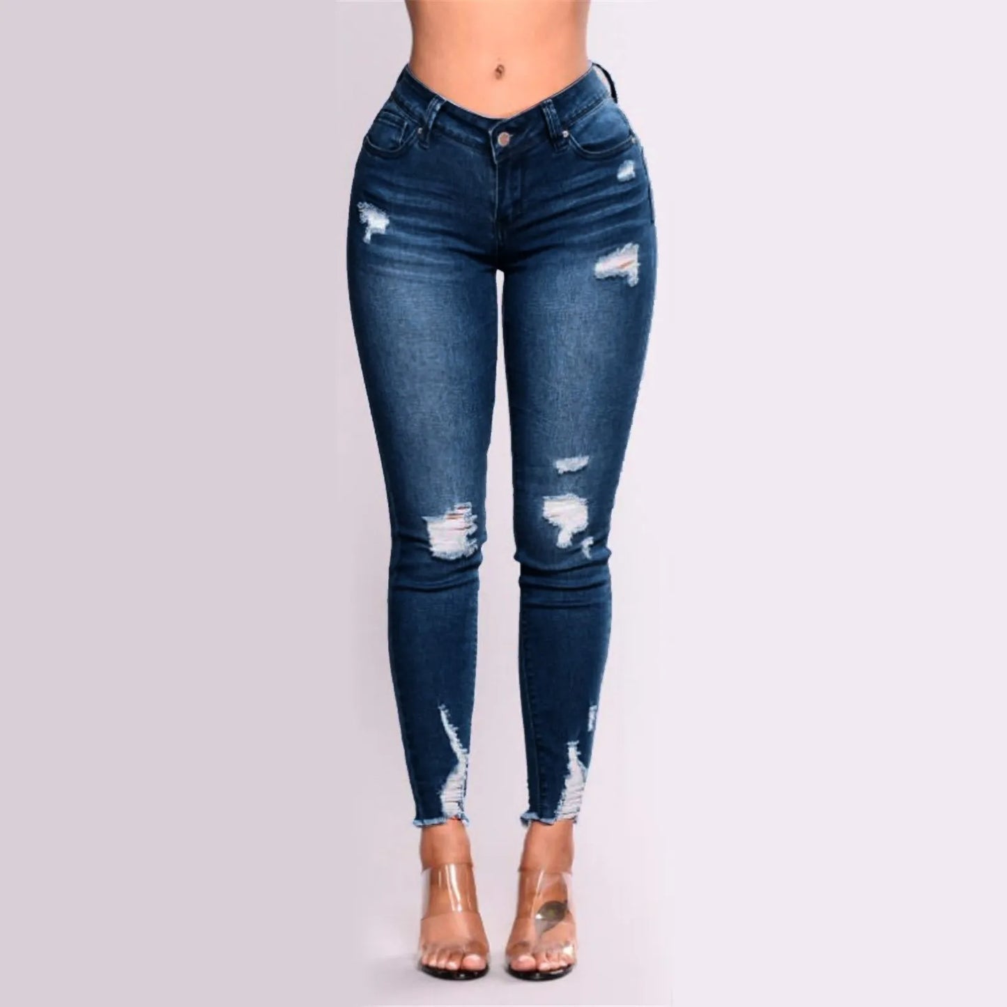 Women's Skinny Ripped Jeans - Slim Denim Pants Women's Jeans