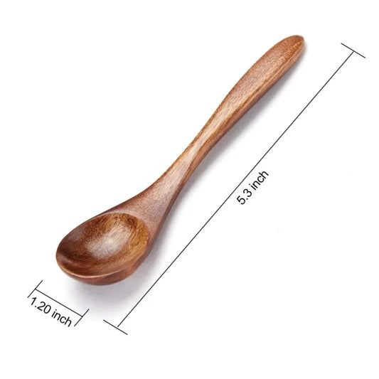 6pcs Wooden Teaspoon Mini Wooden Honey Spoon Small Teaspoons Serving Wooden Utensils For Cooking Small Condiments Spoon