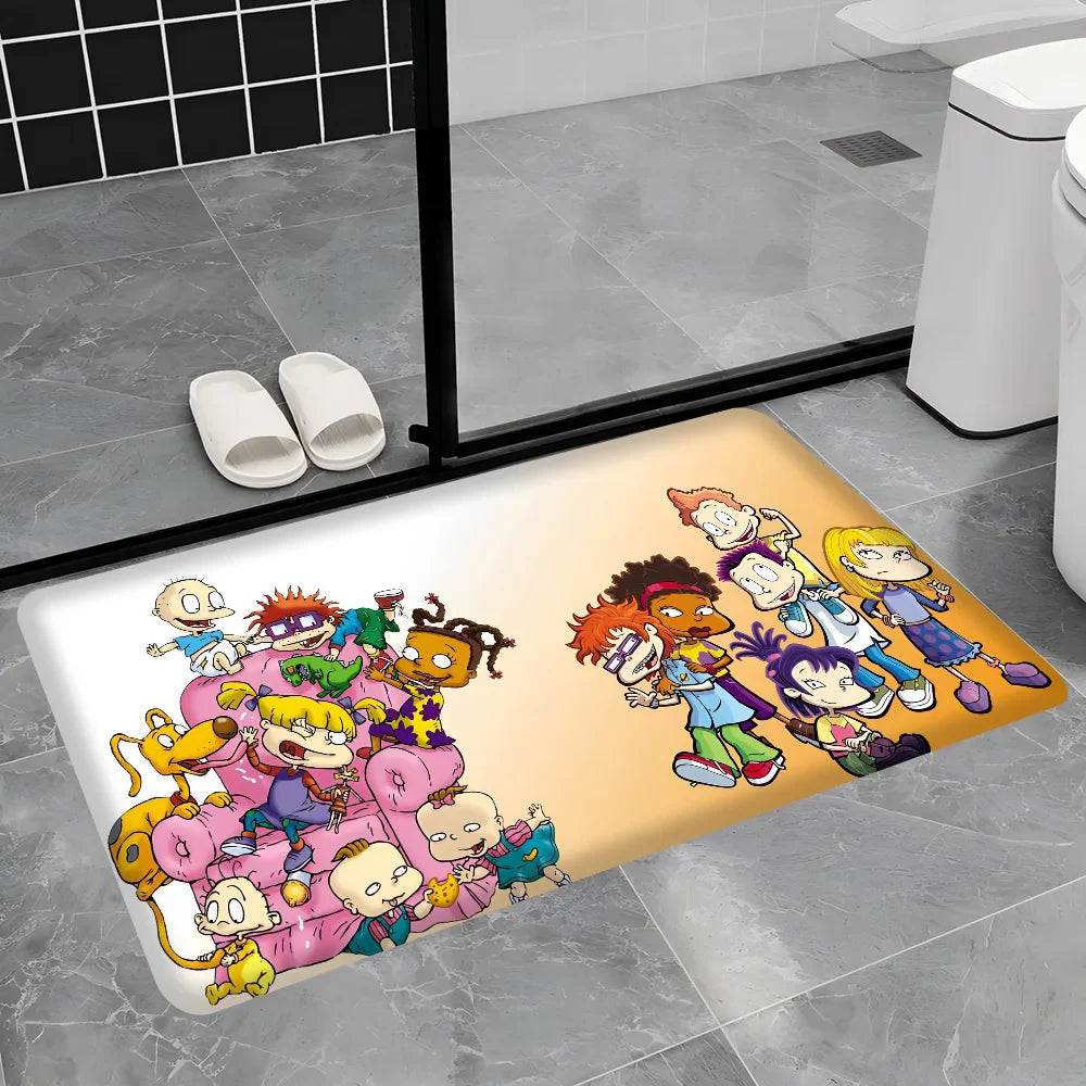 R-Rugrats Hallway Carpet Non-Slip Laundry Room Mat Laundry Decor Balcony Child Living Room Toilet Rug