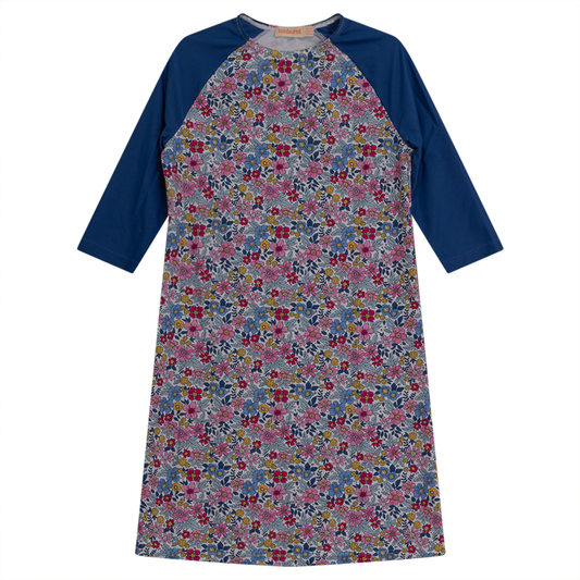 Vintage Floral Print Swim Dress