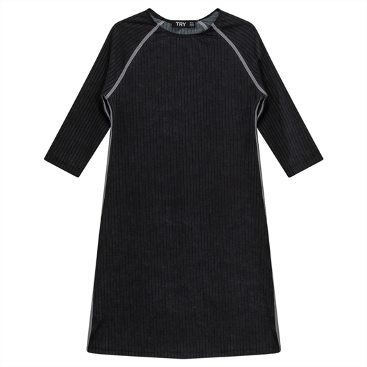 Rib Spandex Swim Dress