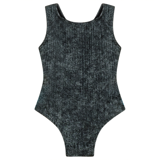 Distressed Rib Swimsuit