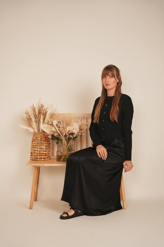 Cropped Knit Cardigan