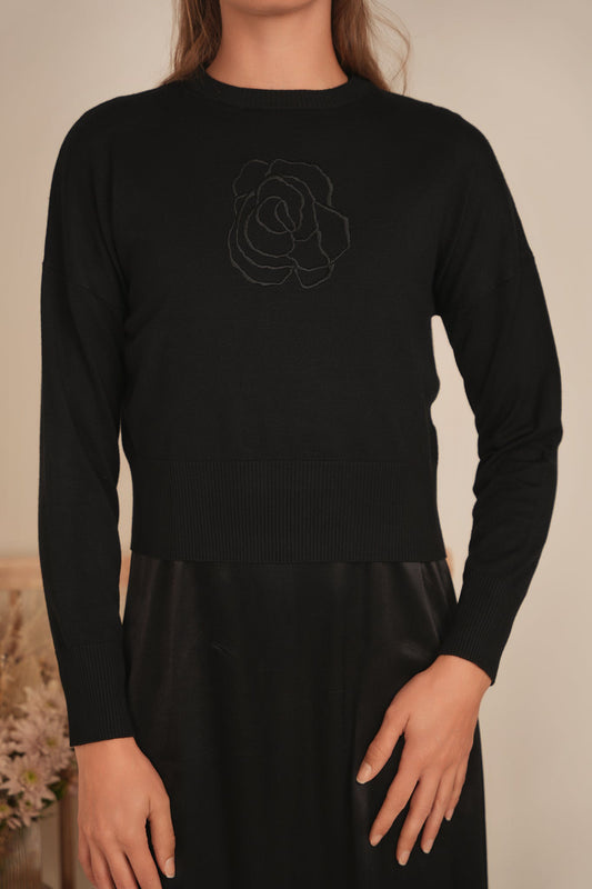 Crew Emboridered Sweater