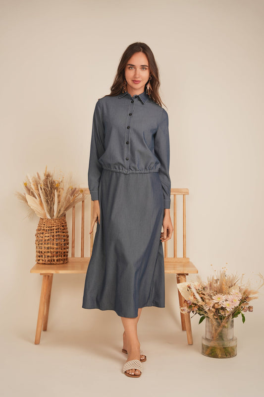 Cropped Chambray Shirt