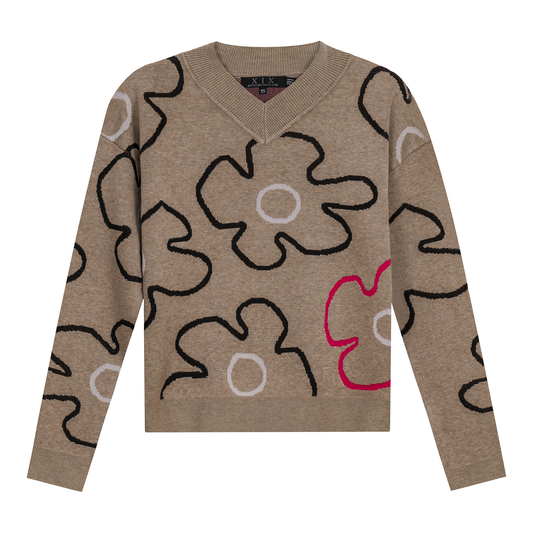 Floral Knit Sweater