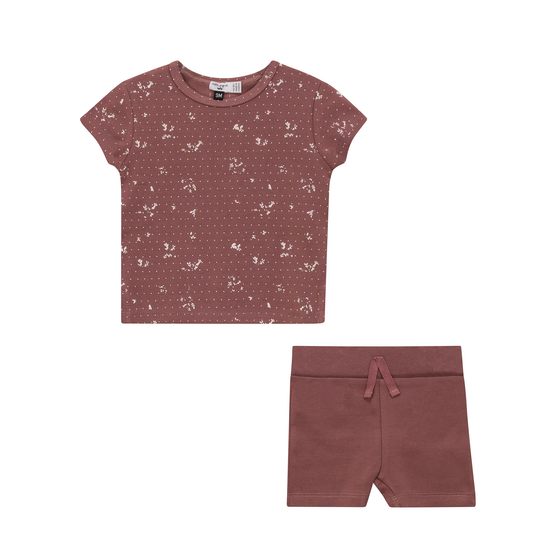 Printed Rib 2Pc Short Set