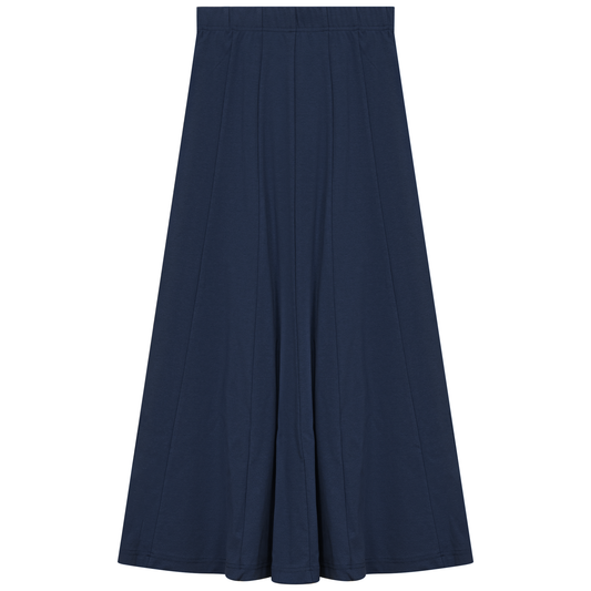 Ribbed Midi Panel Skirt