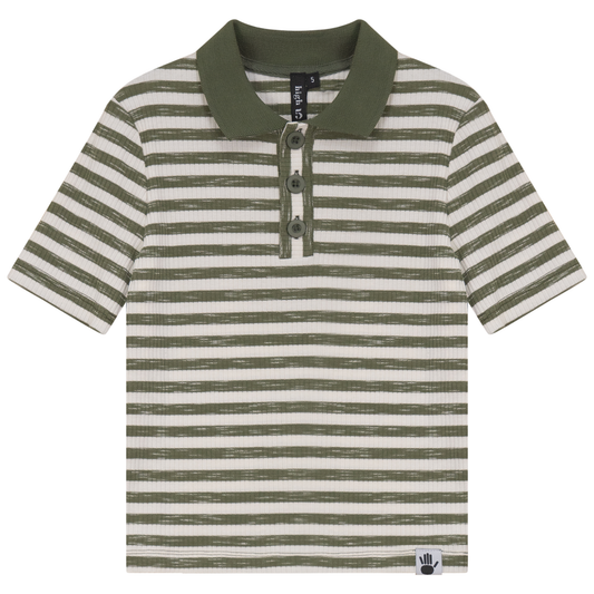 Mix Stripped Short Polo