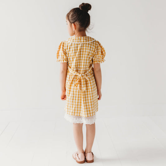 Citrus Gingham Girls Dorothy Dress