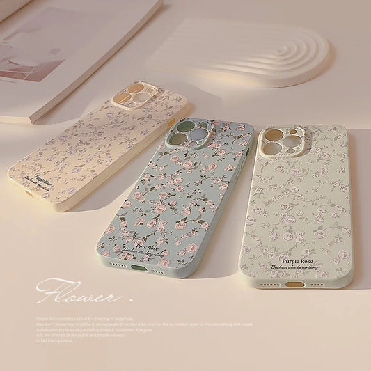 Korean Retro Flowers Phone Case