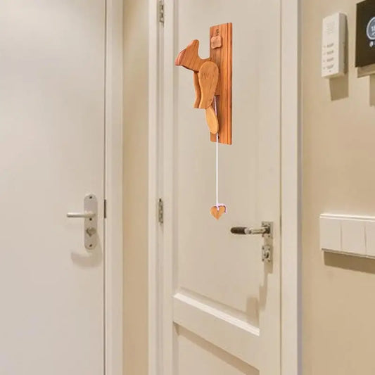 Wooden Front Door Knocker Creative Woodpecker Shaped Door Opening Bell Indoor Outdoor Front Door Knocker Ornaments for home shop