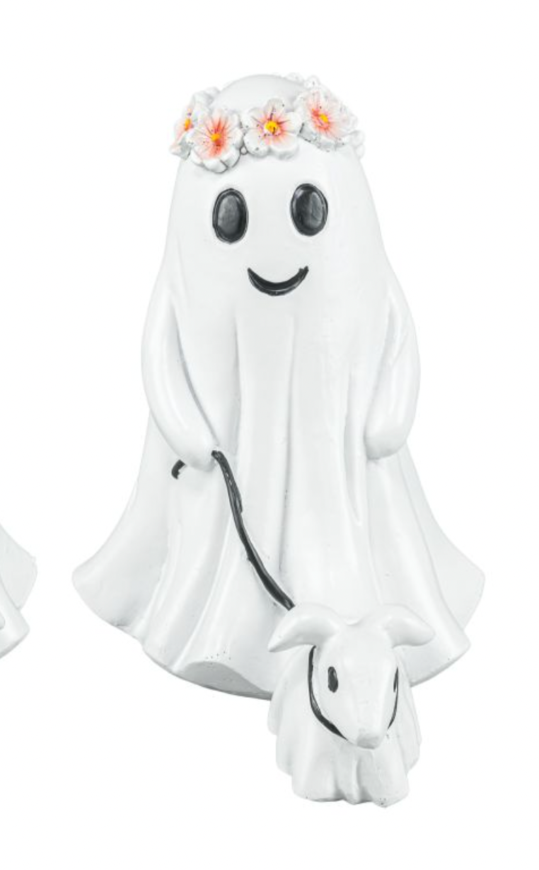 Resin Floral Headband Ghost Walking Dog
