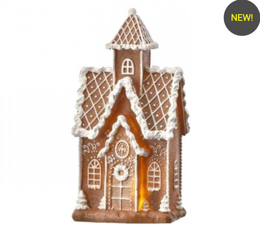 15.5" SUGAR & SPICE GINGERBREAD HOUSE
