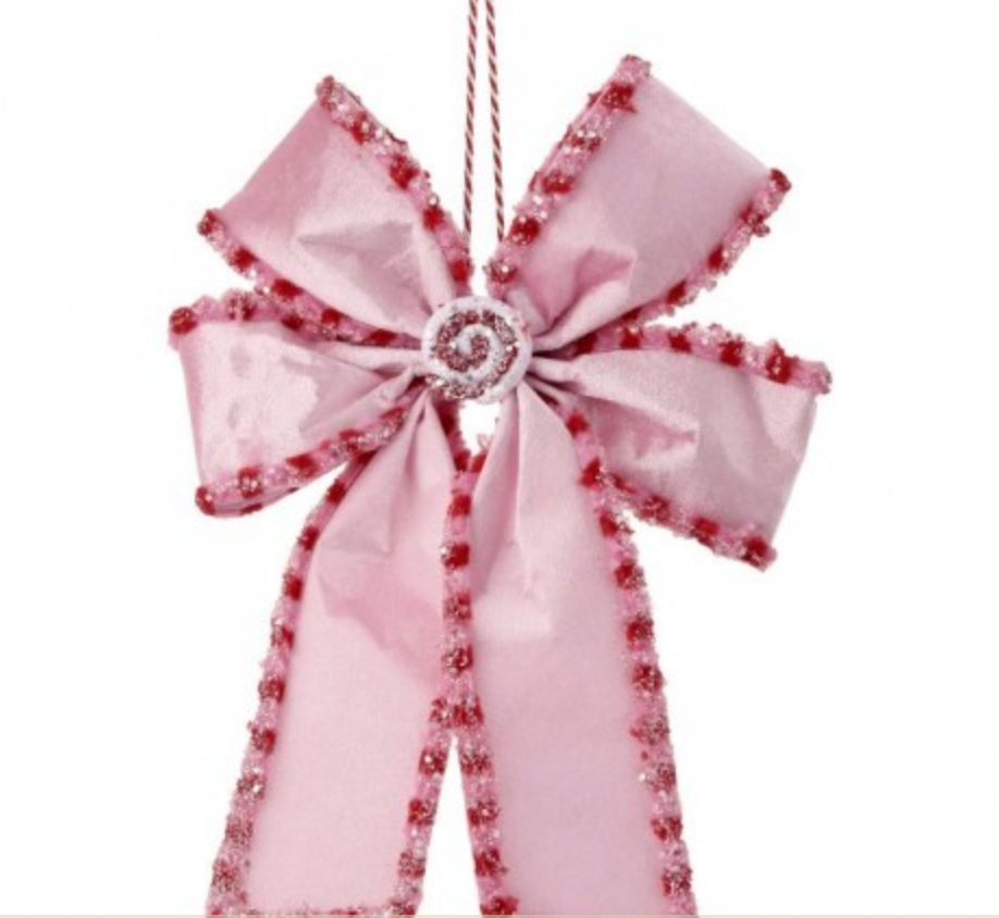 Santa's Sweet Shoppe Collection -15" VELVET SWEETS BOW WITH CANDY