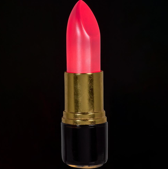 12" Battery Operated Lipstick Table Top With Light Pink