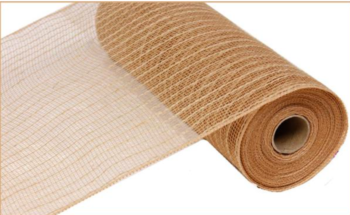 10.25" x 10yd Poly/Jute Mesh Natural