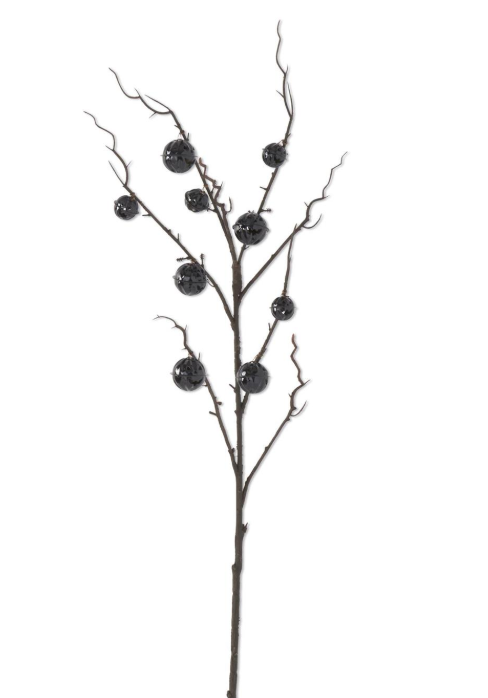 36 Inch Black Jack O Lantern Pumpkin Bells Stem