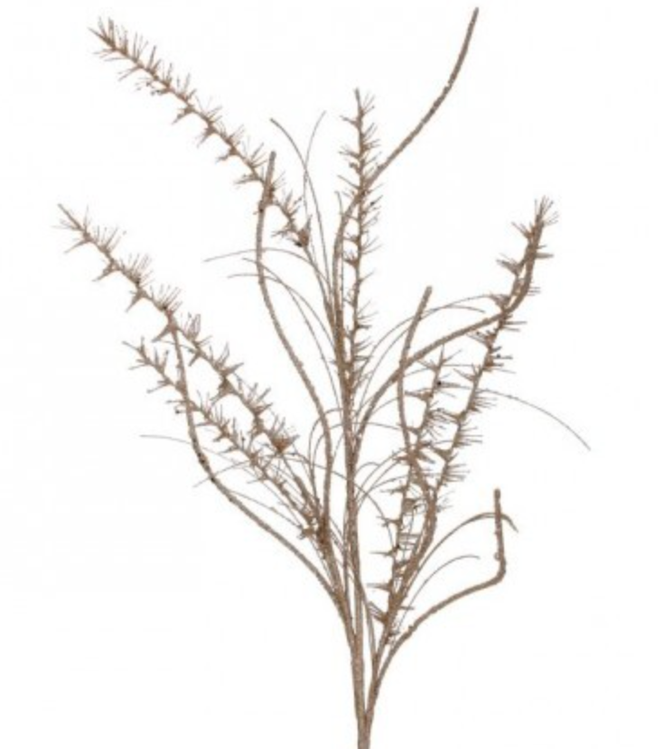 35" GLITTER/MICA MINI LEAF/GRASS SPRAY CHAMPAGNE