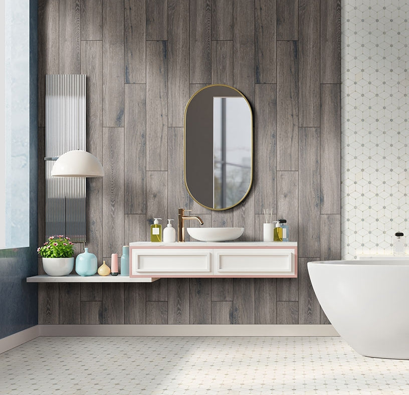 Antoni Gris Porcelain Wood Tile