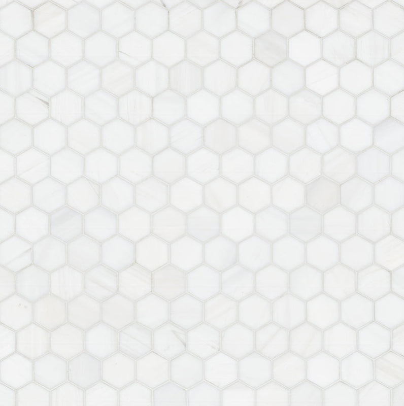Bianco Dolomite 2” Hexagon Mosaic Tile