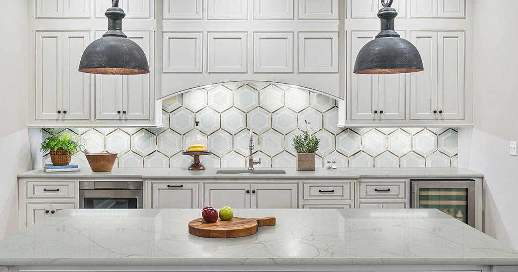 Luxor Medici Gold Pattern Mosaic Tile