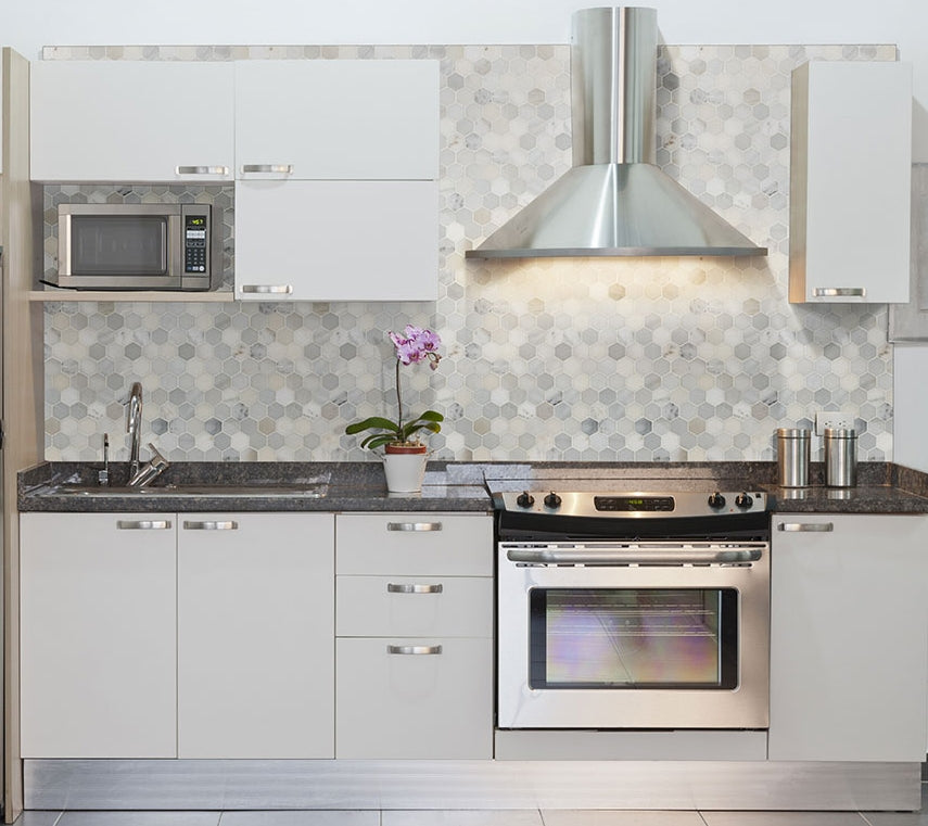 Arabescato Carrara 2” Hexagon Mosaic Tile