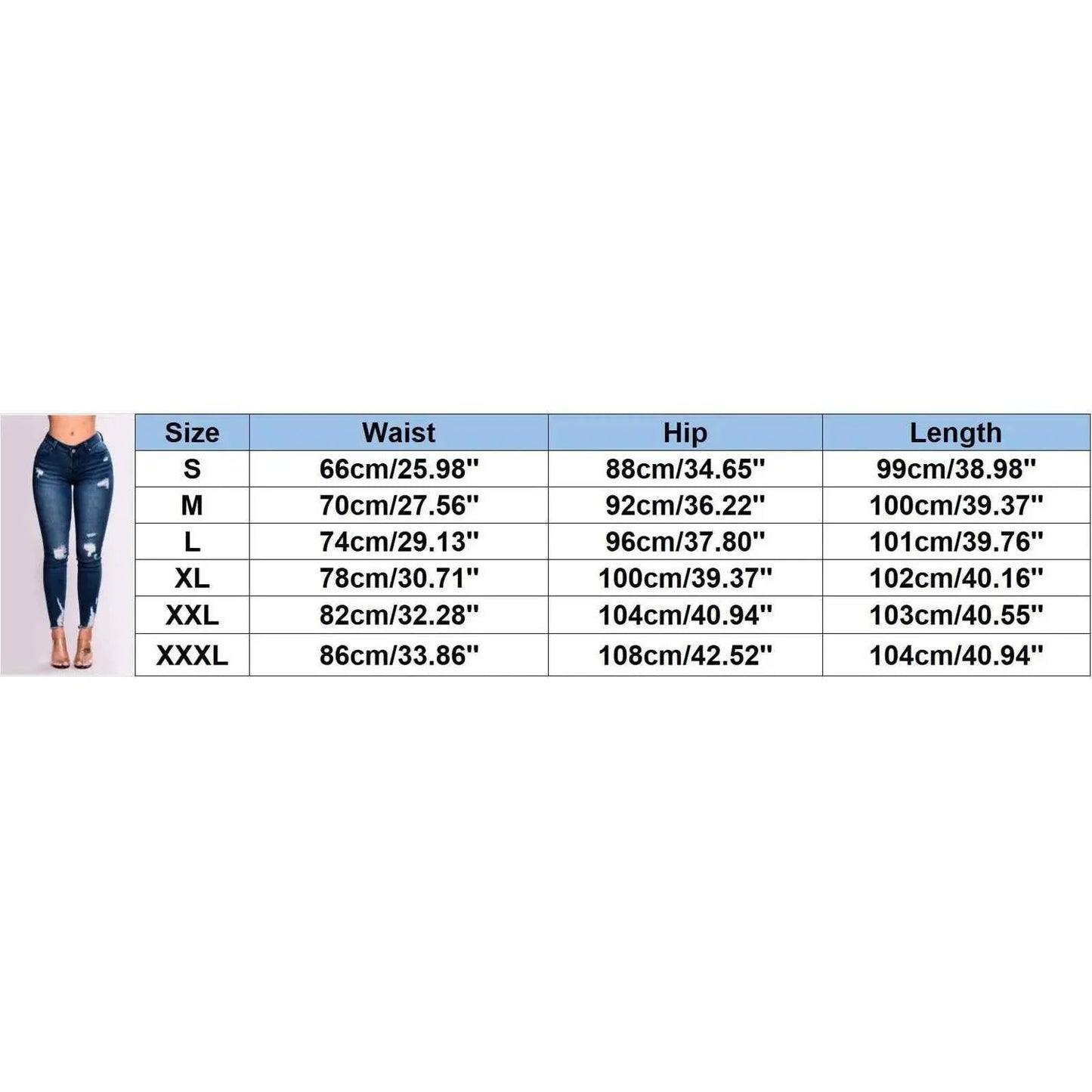 Women's Skinny Ripped Jeans - Slim Denim Pants Women's Jeans