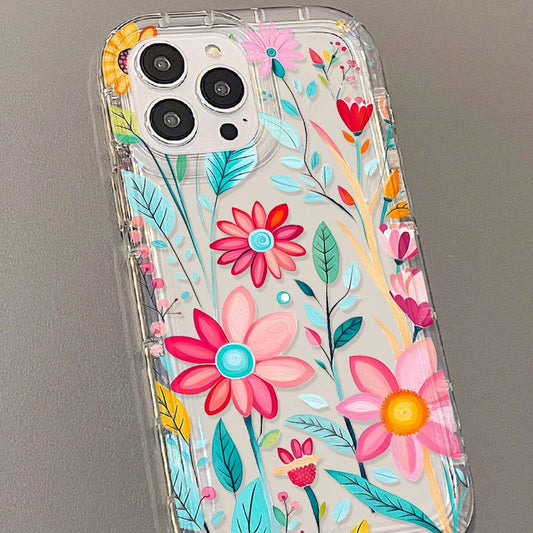 Flower Clear Cover Soft Fundas Phone Case