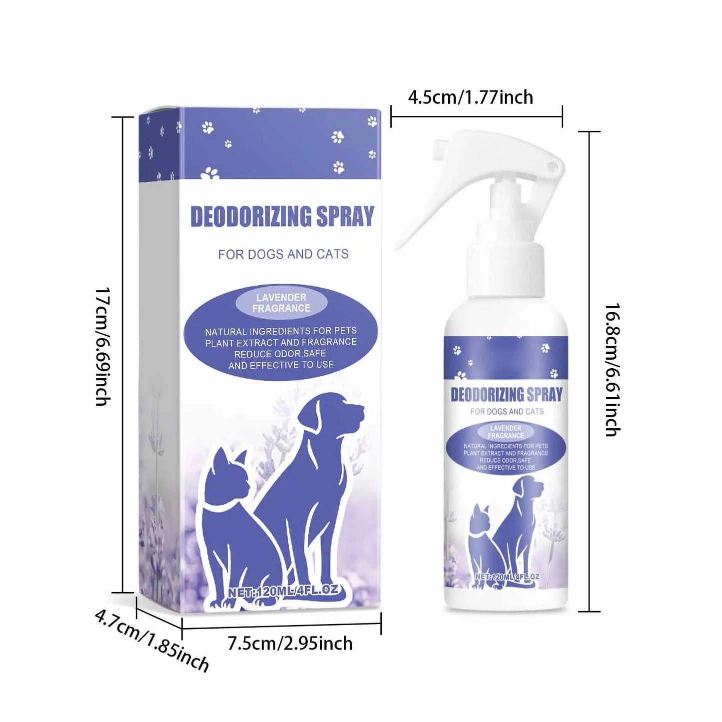 Pet Deodorant Natural Plant Formula Liquid Perfume Spray Dog Cat Odors Removal Lasting Clean Refreshing Fragrance Pet Deodorizer
